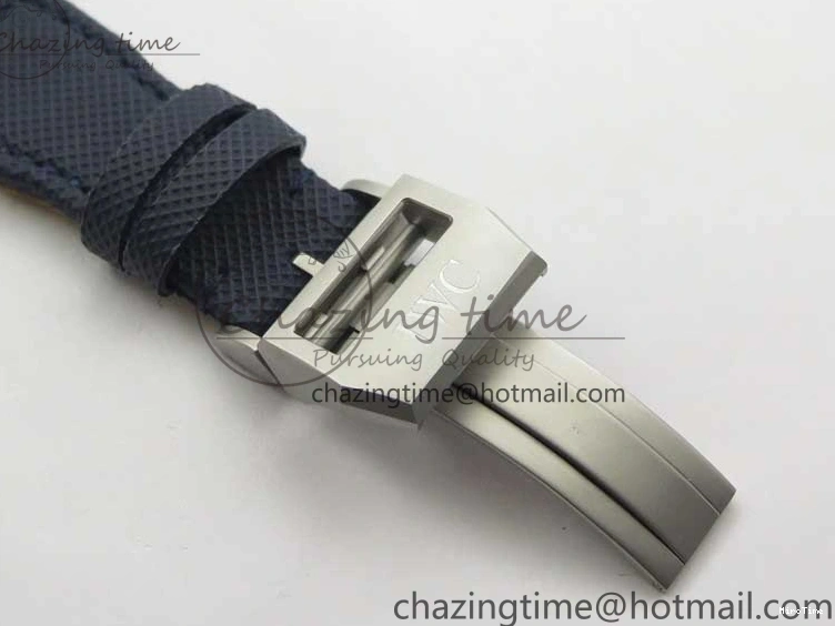 MIROTIME 0304 Reliable Pilot Chrono Blue Angels Black Ceramic ZF Best Edition on Blue Leather Strap A 7088